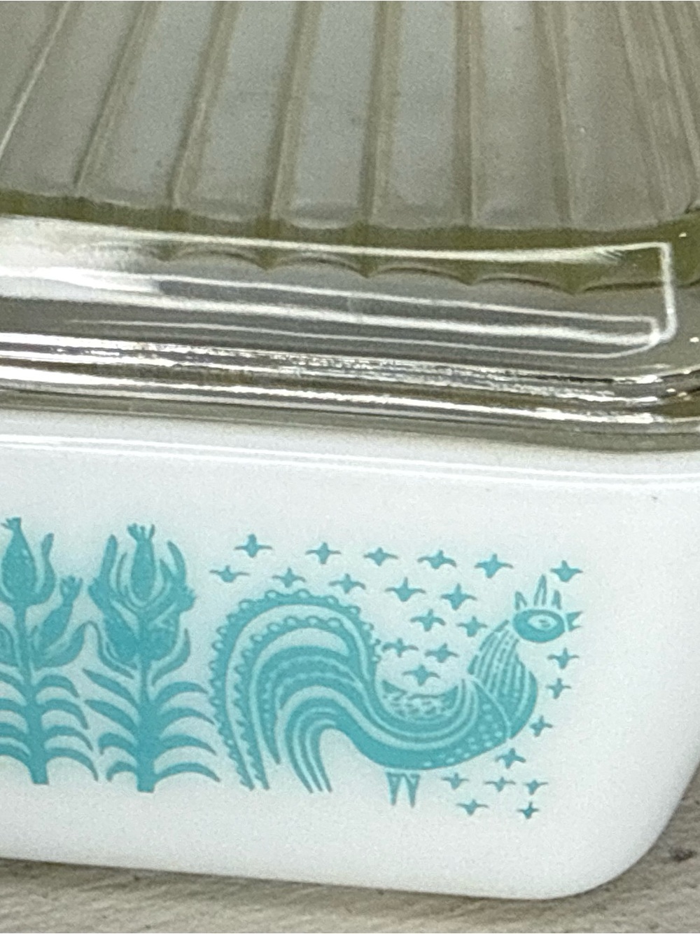 Vintage Pyrex 0502 Amish Butterprint 1 1/2 Pint Refrigerator Cov. Dish